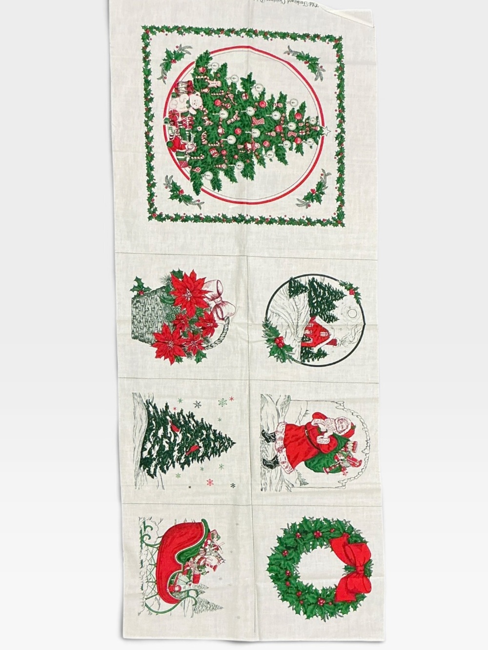 Old Fashioned Christmas Patches Fabric Panel Cranston Fabrics Holiday Theme
